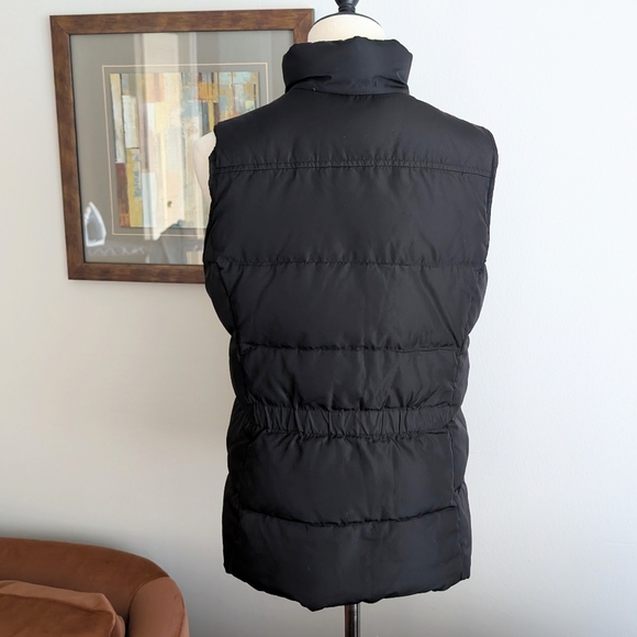 Lands End Black Down Filled Puffer Vest Size Small - Picture 8 of 10